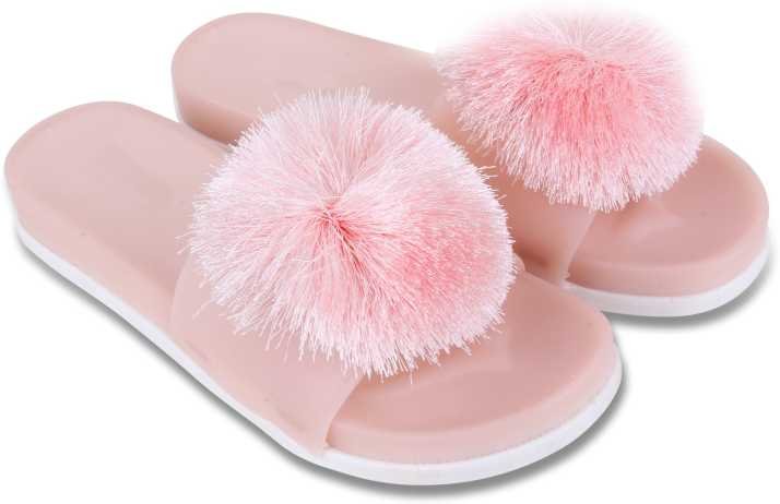 Pink pearl slippers