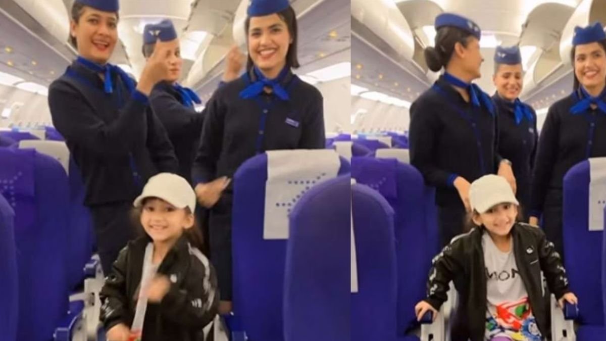 IndiGo air hostesses dance with little girl on Why This Kolaveri Di, watch viral video