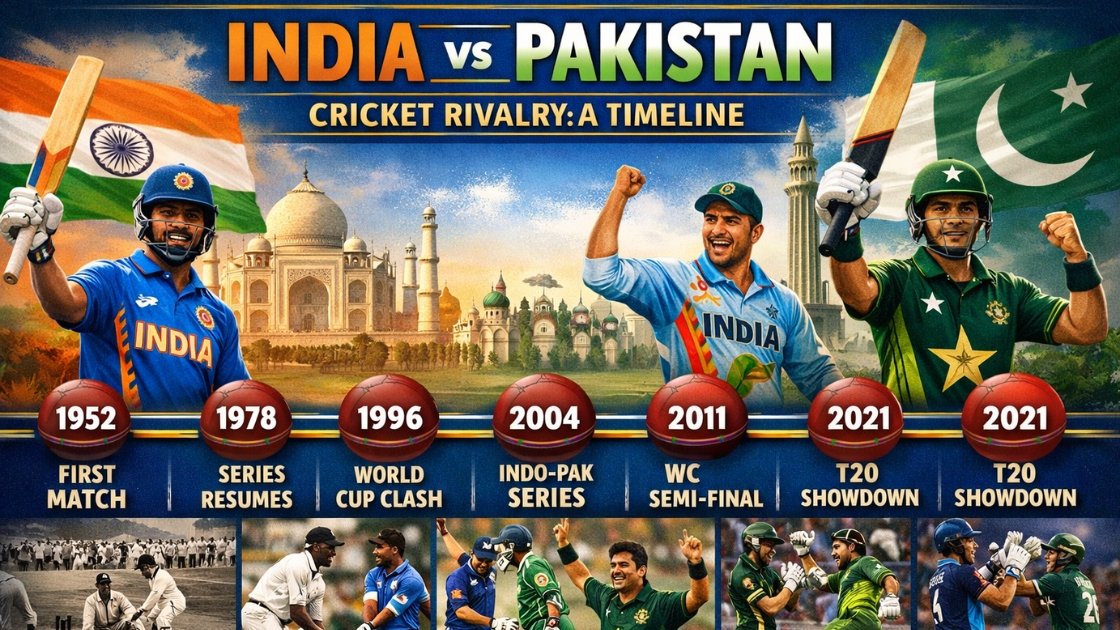 India National Cricket Team vs Pakistan National Cricket Team Timeline