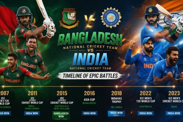 Bangladesh National Cricket Team vs India National Cricket Team Timeline
