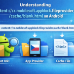 Understanding content://cz.mobilesoft.appblock.fileprovider/cache/blank.html on Android