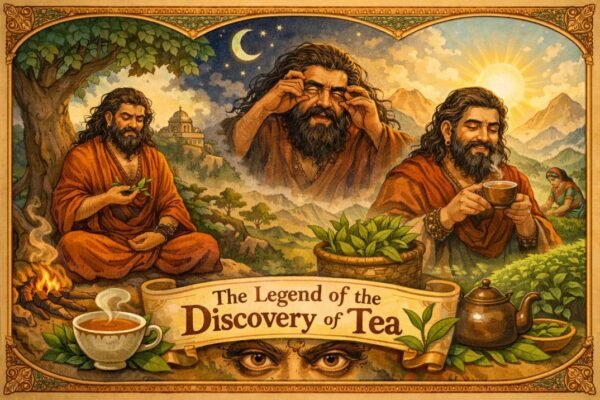 What is the Indian legend about discovery of tea
