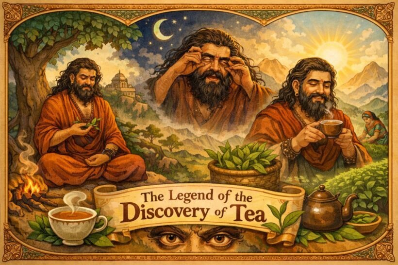 What is the Indian legend about discovery of tea