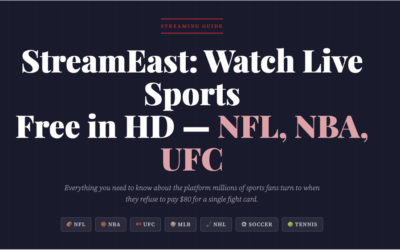 StreamEast: Watch Live Sports Free in HD — NFL, NBA, UFC