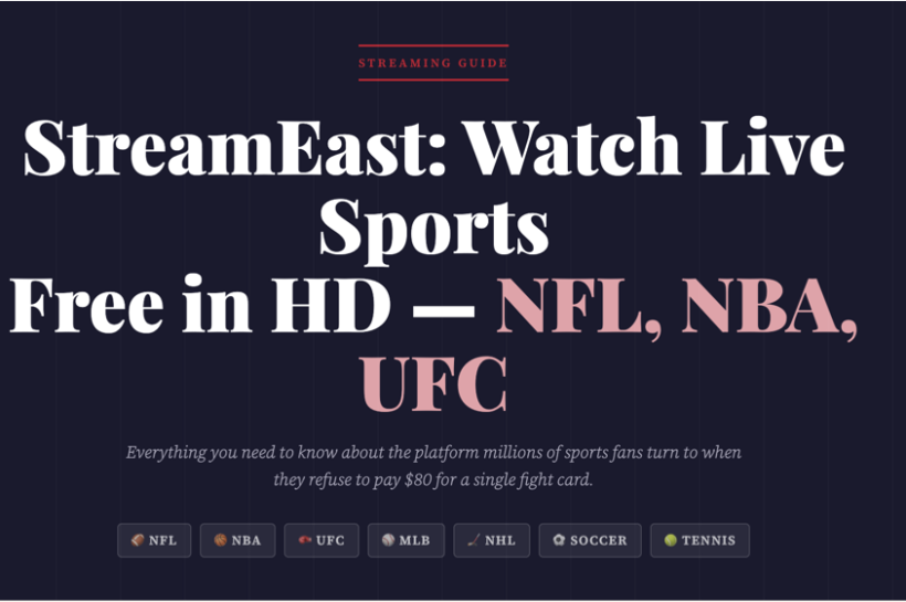 StreamEast: Watch Live Sports Free in HD — NFL, NBA, UFC