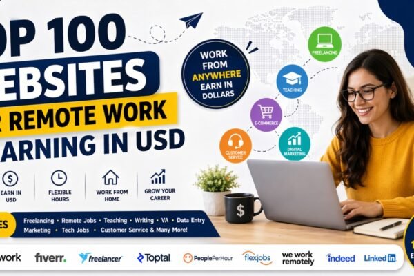 Top 100 Websites for Remote Work & Earning in USD (Complete Guide)