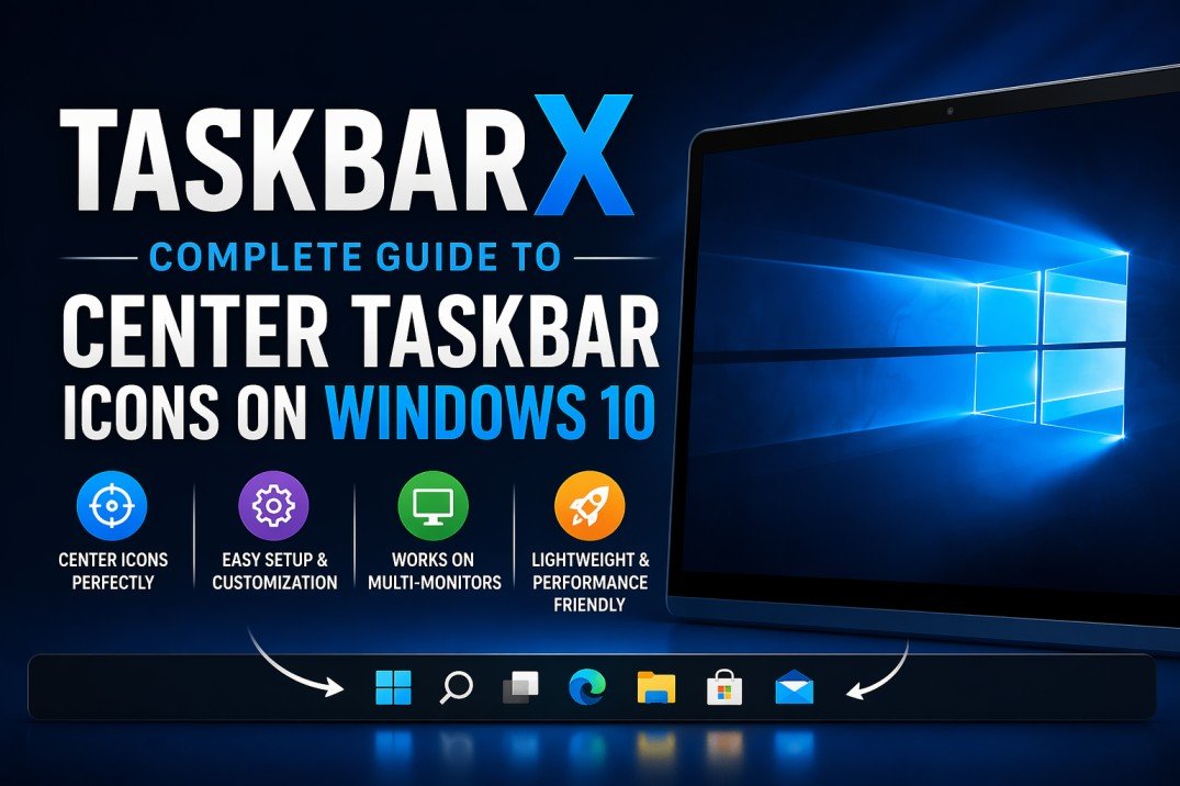 TaskbarX: Complete Guide to Center Taskbar Icons on Windows 10