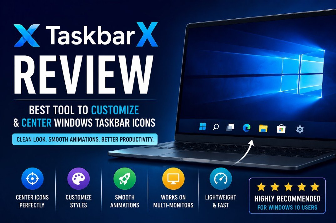 TaskbarX Review: Best Tool to Customize and Center Windows Taskbar Icons