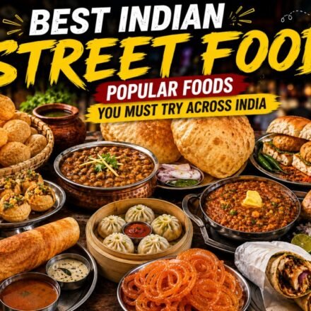 Best Indian street food including golgappa vada pav chole bhature and dosa
