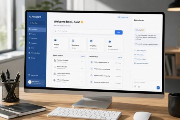 Dashboard illustrating ChatGPT Projects for organizing AI conversations and files.
