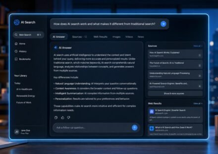 ChatGPT Search showing AI-generated answers with web sources and citations