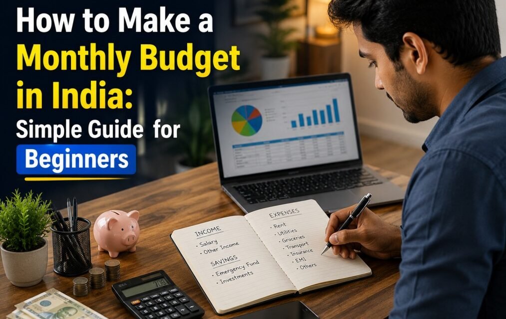 Monthly budget planning in India with income expenses savings and financial goals