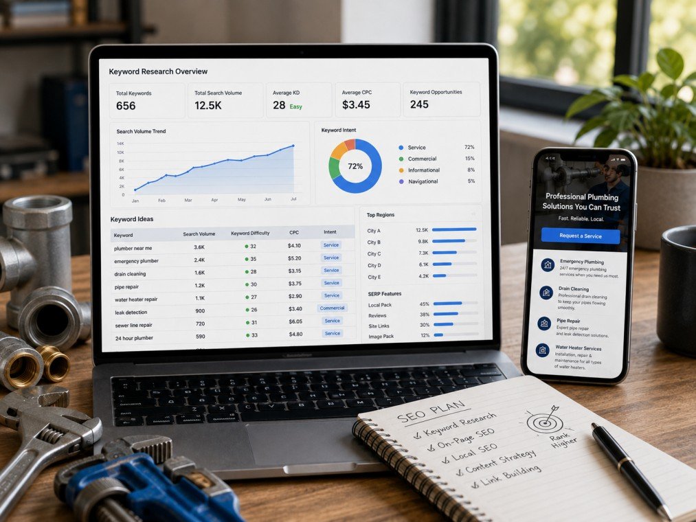 Keyword research for plumbing services