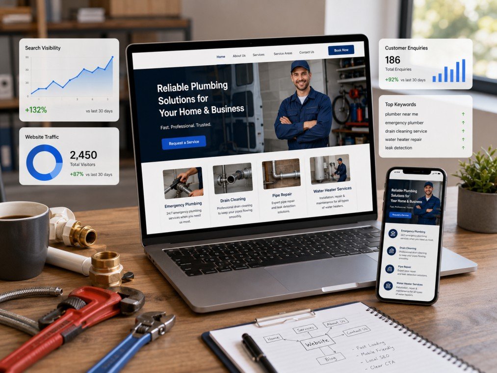 SEO optimized plumbing business website