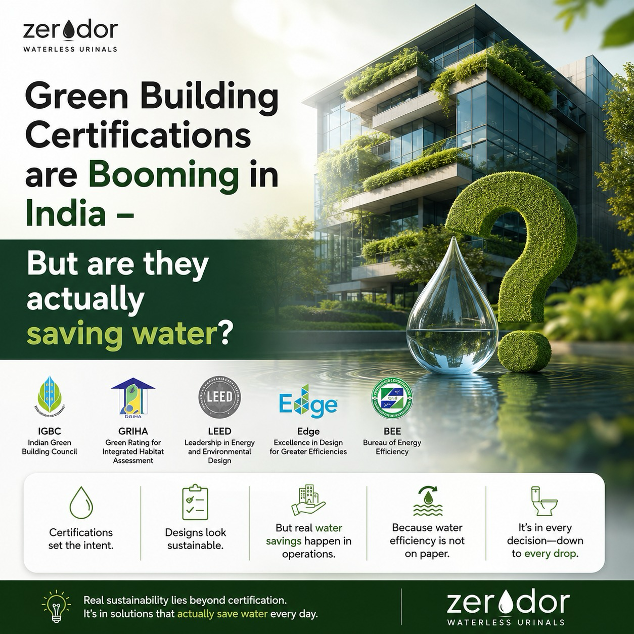 Green Building Certifications are Booming in India – But are they saving water