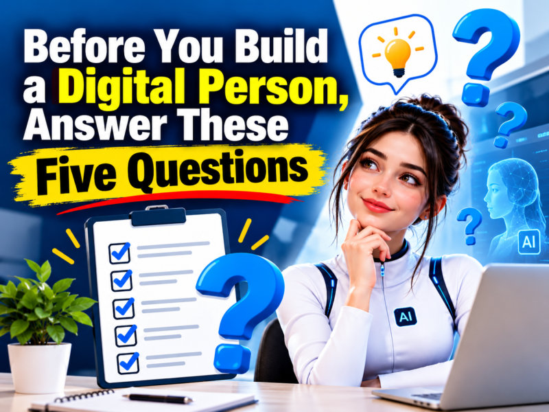Before You Build a Digital Person, Answer These Five Questions