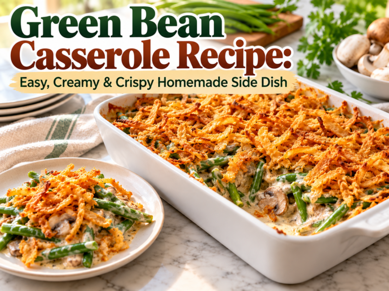Green Bean Casserole Recipe: Easy, Creamy & Crispy Homemade Side Dish