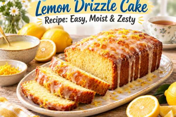 Lemon Drizzle Cake Recipe: Easy, Moist & Full of Fresh Lemon Flavor