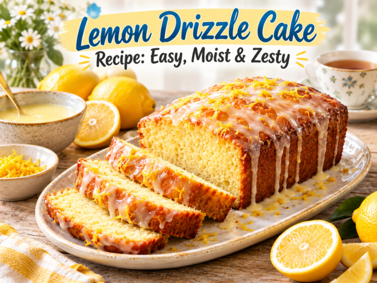 Lemon Drizzle Cake Recipe: Easy, Moist & Full of Fresh Lemon Flavor