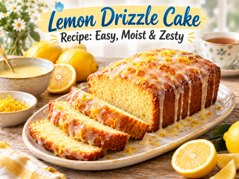 Lemon Drizzle Cake Recipe: Easy, Moist & Full of Fresh Lemon Flavor